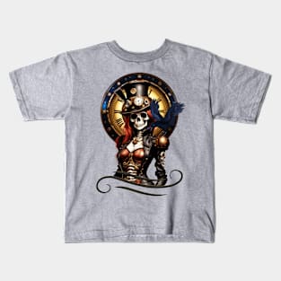 Cute Steampunk Skeleton Kids T-Shirt